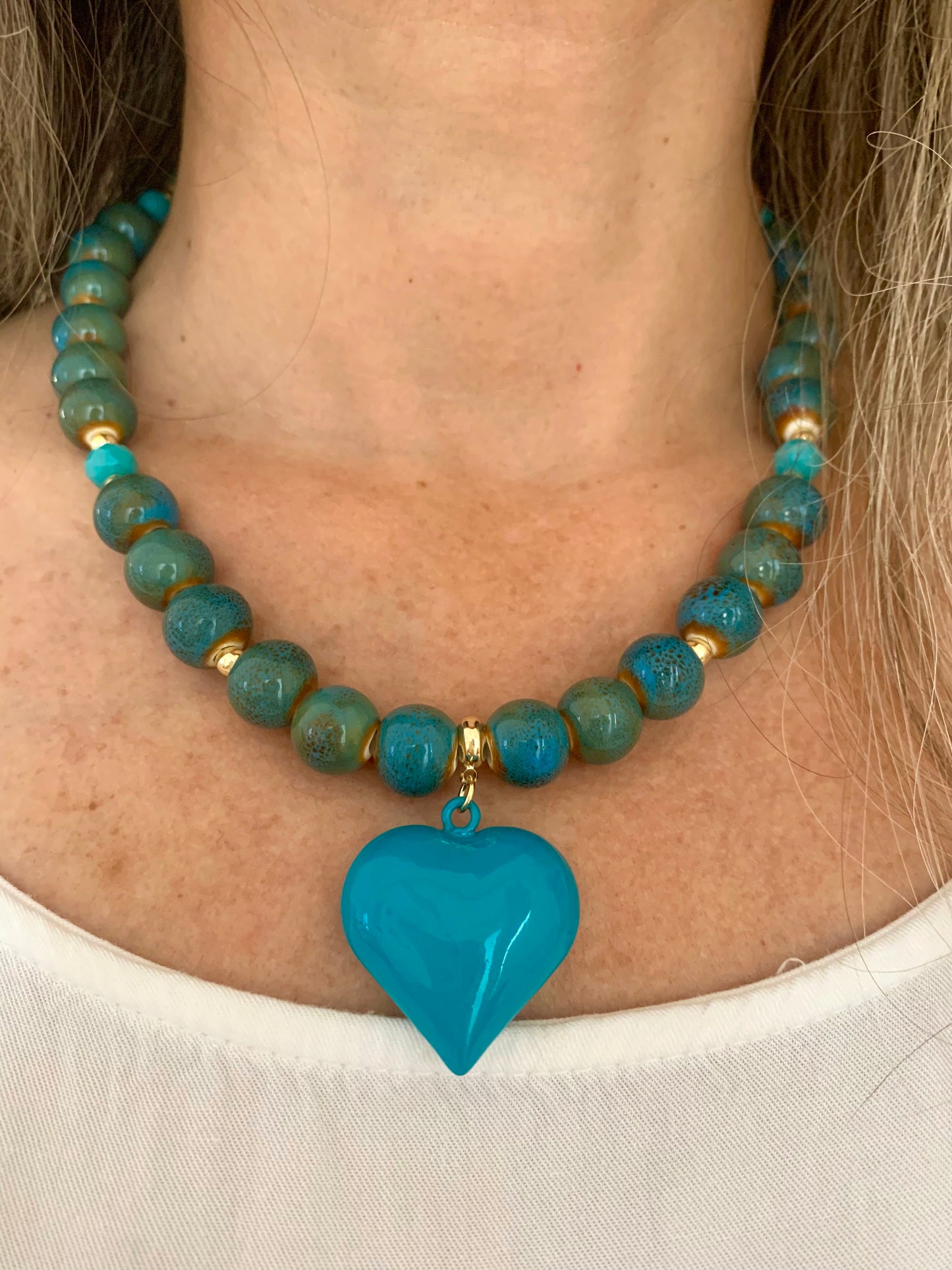 Collar Cerámica Turquesa